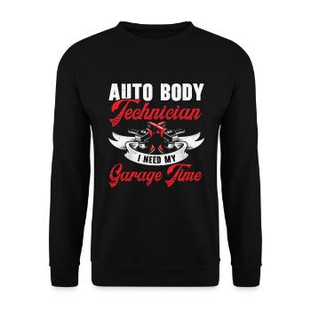 Auto Body Technician Vehicle Repair Car - Unisex Sweatshirt - black - Front - Alina (178cm) & Michal (187cm)