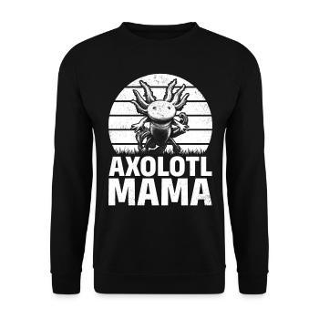 Kawaii Axolotl Mama Axolotl Lover Mama Axolotl - Unisex Sweatshirt - black - Front - Alina (178cm) & Michal (187cm)