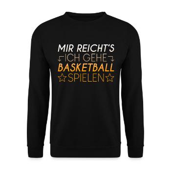 Basketball Spruch - Unisex Pullover - Schwarz - Vorne - Alina (178cm) & Michal (187cm)