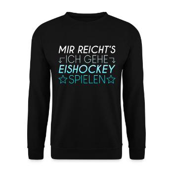 Eishockey Spruch - Unisex Pullover - Schwarz - Vorne - Alina (178cm) & Michal (187cm)