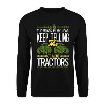 Tracteur agricole agricole Vintage Le - Sweat-shirt Unisexe - noir - Devant - Alina (178cm) & Michal (187cm)