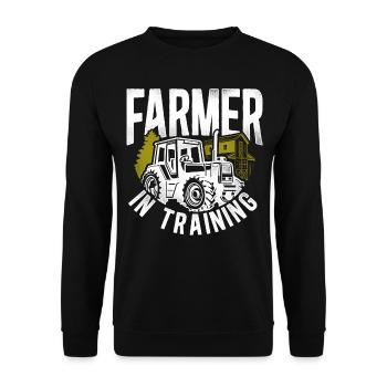 Farming Farmer Tractor Vintage - Unisex Sweatshirt - black - Front - Alina (178cm) & Michal (187cm)