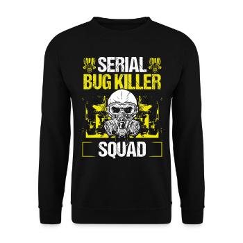 Pest Control Worker Bug Squad Animal Control - Unisex Pullover - Schwarz - Vorne - Alina (178cm) & Michal (187cm)