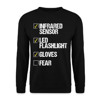 Animal Control Bug Killer Pest Control Worker - Unisex Pullover - Schwarz - Vorne - Alina (178cm) & Michal (187cm)