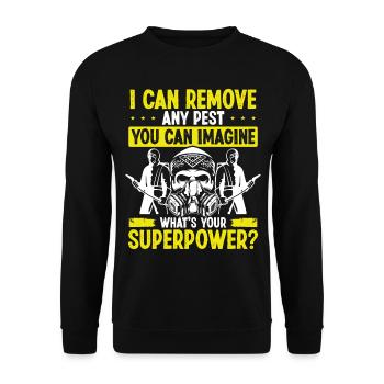 Pest Control Worker Pesticide Animal Control - Unisex Pullover - Schwarz - Vorne - Alina (178cm) & Michal (187cm)