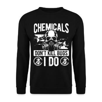 Pest Control Technician dont kill Bugs I doPest Co - Unisex Pullover - Schwarz - Vorne - Alina (178cm) & Michal (187cm)