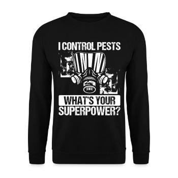Pest Control Worker Whats your Animal Control - Unisex Pullover - Schwarz - Vorne - Alina (178cm) & Michal (187cm)