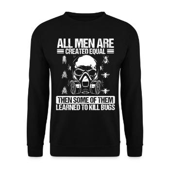 Animal Control Pest Control Technician Bugs - Unisex Pullover - Schwarz - Vorne - Alina (178cm) & Michal (187cm)
