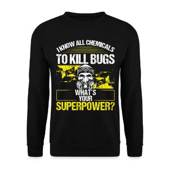 Pest Control Technician Chemical Animal Control - Unisex Pullover - Schwarz - Vorne - Alina (178cm) & Michal (187cm)