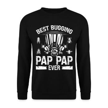 Dad Pest Control Worker Fathers Pest Technician - Unisex Pullover - Schwarz - Vorne - Alina (178cm) & Michal (187cm)