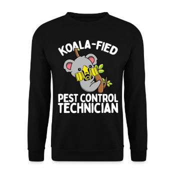 Pest Control Technician Koala Animal Officer - Unisex Pullover - Schwarz - Vorne - Alina (178cm) & Michal (187cm)