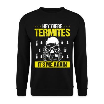 Termite Control Technician Pest Control Worker - Unisex Pullover - Schwarz - Vorne - Alina (178cm) & Michal (187cm)