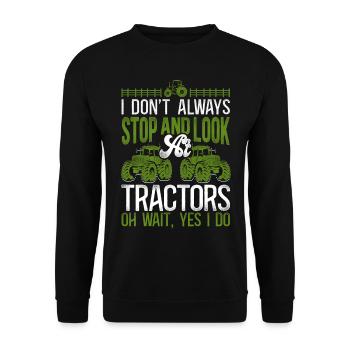 Farming Farmer Tractor Vintage I - Unisex Sweatshirt - black - Front - Alina (178cm) & Michal (187cm)
