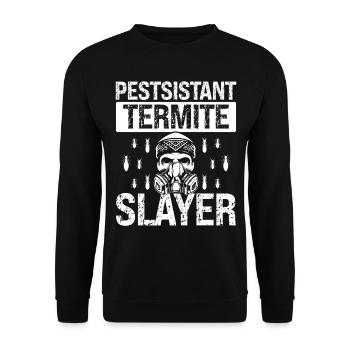 Termite Control Technician Pest Control Killer - Unisex Pullover - Schwarz - Vorne - Alina (178cm) & Michal (187cm)