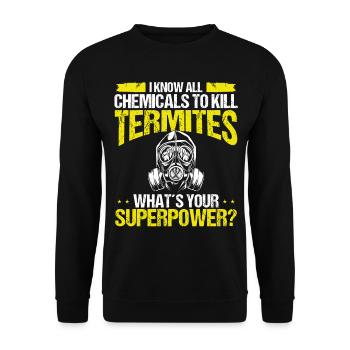 Termite Control Technician Pest Control Officer - Unisex Pullover - Schwarz - Vorne - Alina (178cm) & Michal (187cm)