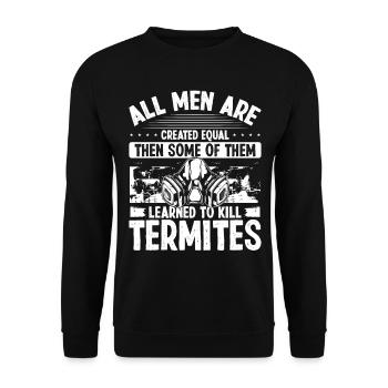 Termite Control Technician Pest Control Officer - Unisex Pullover - Schwarz - Vorne - Alina (178cm) & Michal (187cm)