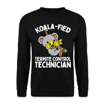 Termite Control Technician Pest Control Officer - Unisex Pullover - Schwarz - Vorne - Alina (178cm) & Michal (187cm)