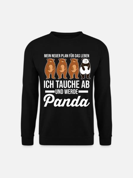 Panda - Unisex Pullover - Schwarz