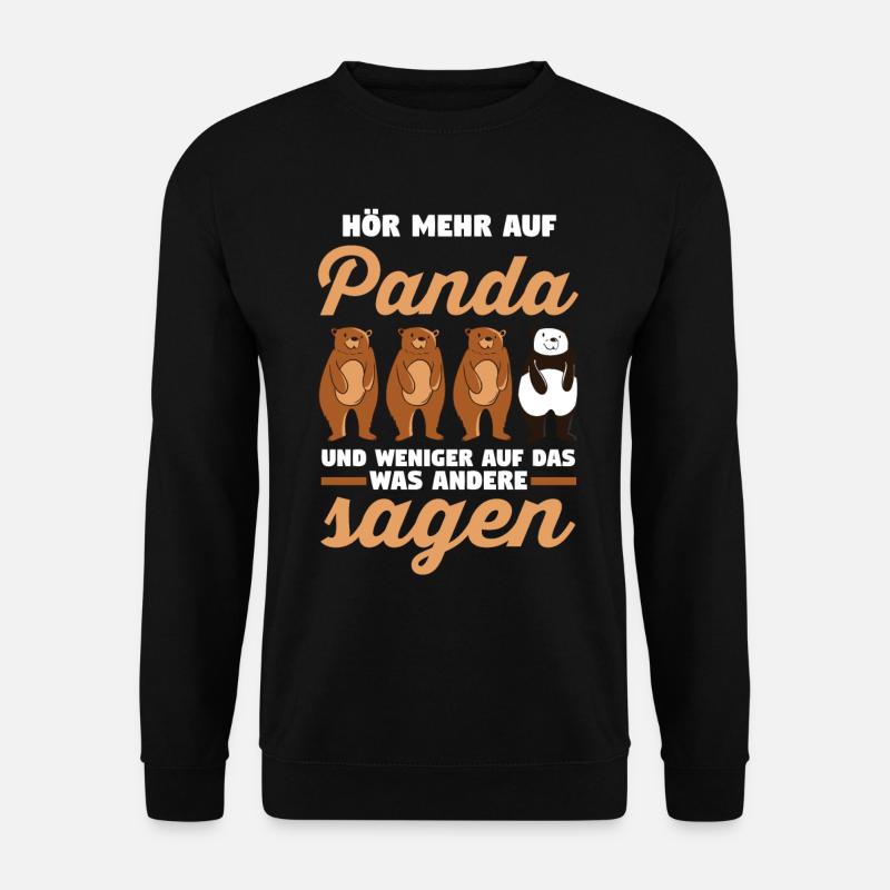 Panda - Unisex Pullover - Schwarz