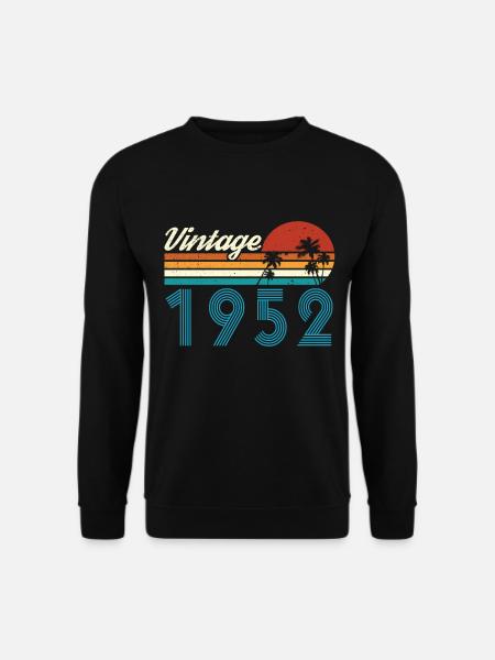 Vintage 1952 Vintage Anniversaire Rétro Vintage - Sweat-shirt Unisexe - noir