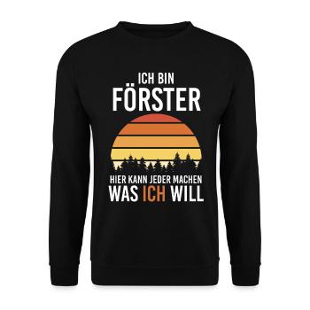 Waldarbeiter Holzfäller Waldarbeit Förster - Unisex Pullover - Schwarz - Vorne - Alina (178cm) & Michal (187cm)