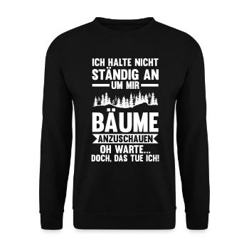 Waldarbeiter Holzfäller Waldarbeit Förster - Unisex Pullover - Schwarz - Vorne - Alina (178cm) & Michal (187cm)