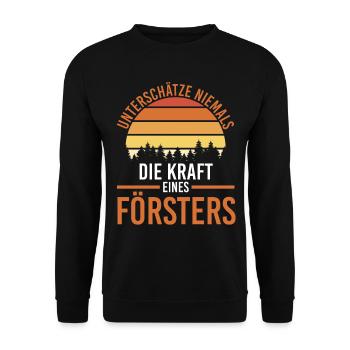 Waldarbeiter Holzfäller Waldarbeit Förster - Unisex Pullover - Schwarz - Vorne - Alina (178cm) & Michal (187cm)