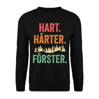 Waldarbeiter Holzfäller Waldarbeit Förster - Unisex Pullover - Schwarz - Vorne - Alina (178cm) & Michal (187cm)