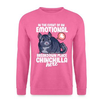 Funny Emotional Breakdown Chinchilla - Unisex Sweatshirt - pink - Front