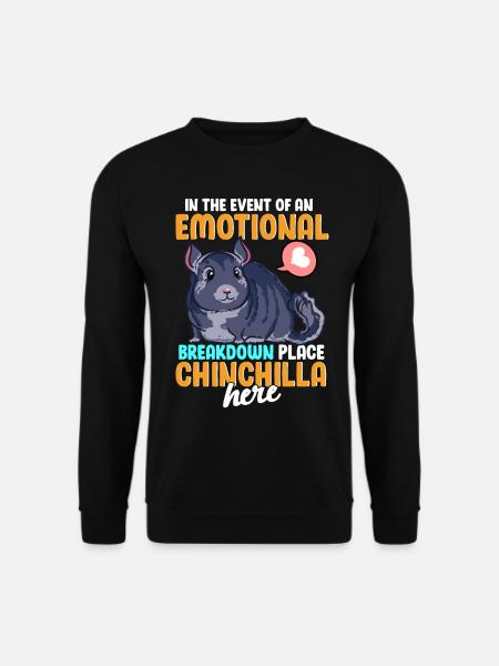 Funny Emotional Breakdown Chinchilla - Unisex Sweatshirt - black