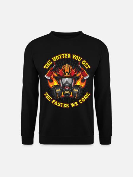 Feuerwehr Spruch Feuerwehrmann - Unisex Pullover - Schwarz