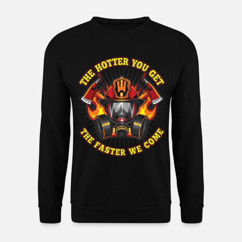 Feuerwehr Spruch Feuerwehrmann - Unisex Pullover - Schwarz