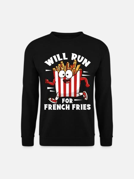 French Fries Cute Kawaii Funny - Unisex Sweatshirt - black