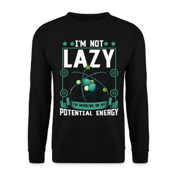 Science Physics Chemistry Lustig Scientist - Unisex Sweatshirt - black - Front - Alina (178cm) & Michal (187cm)