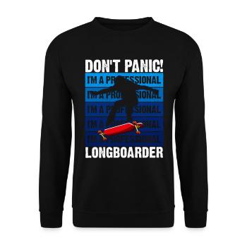 Lonagboarding Je suis un longboarder - Sweat-shirt Unisexe - noir - Devant - Alina (178cm) & Michal (187cm)