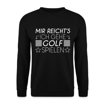 Golf Spruch - Unisex Pullover - Schwarz - Vorne - Alina (178cm) & Michal (187cm)