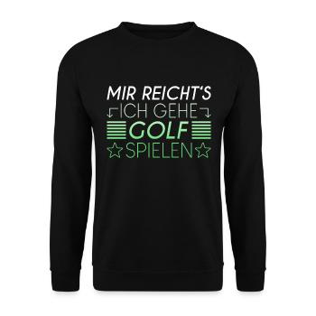 Golf Spruch - Unisex Pullover - Schwarz - Vorne - Alina (178cm) & Michal (187cm)
