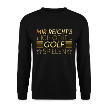 Golf Spruch - Unisex Pullover - Schwarz - Vorne - Alina (178cm) & Michal (187cm)