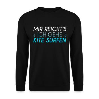 Kite surfen Spruch - Unisex Pullover - Schwarz - Vorne - Alina (178cm) & Michal (187cm)