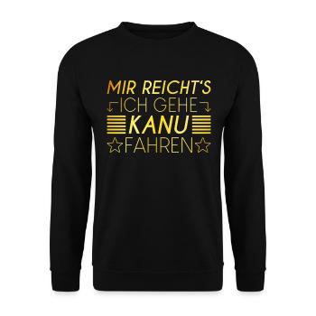 Kanusport Spruch - Unisex Pullover - Schwarz - Vorne - Alina (178cm) & Michal (187cm)