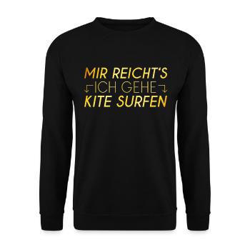 Kite surfen Spruch - Unisex Pullover - Schwarz - Vorne - Alina (178cm) & Michal (187cm)