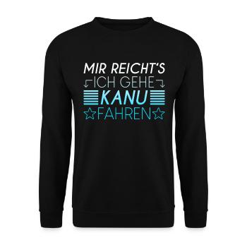 Kanusport Spruch - Unisex Pullover - Schwarz - Vorne - Alina (178cm) & Michal (187cm)