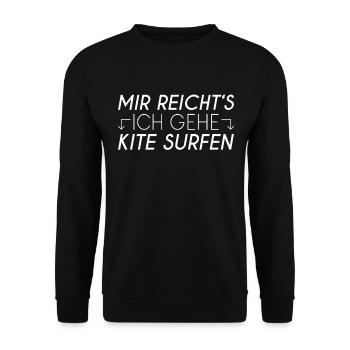 Kite surfen Spruch - Unisex Pullover - Schwarz - Vorne - Alina (178cm) & Michal (187cm)