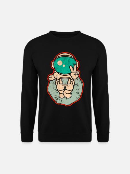 Astronaut Peace - Unisex Pullover - Schwarz