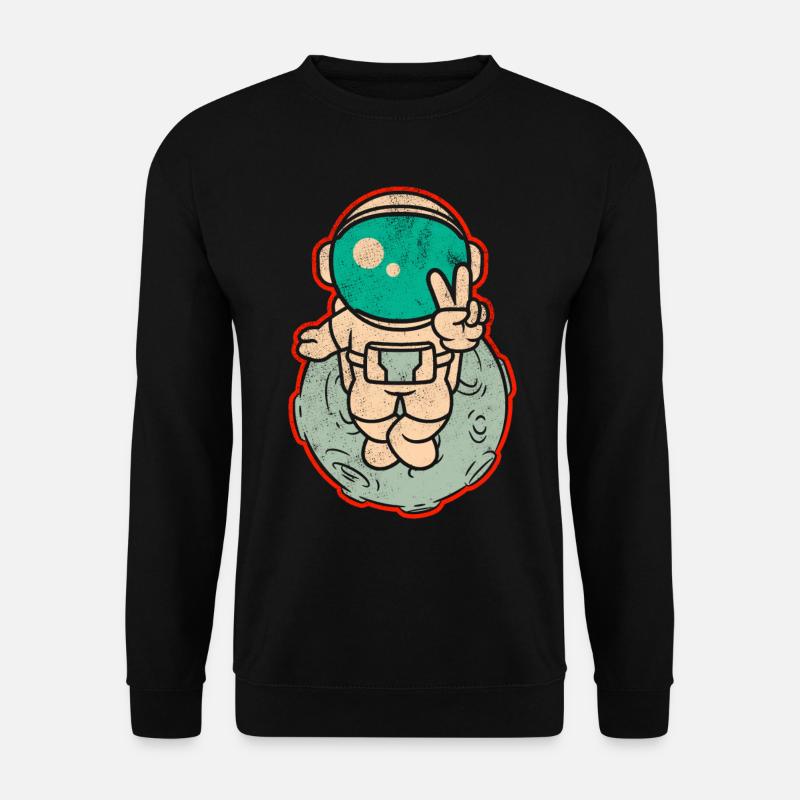 Astronaut Peace - Unisex Pullover - Schwarz