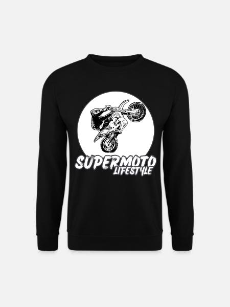 Supermoto / Supermotard / Supermoto Wheelie Biker - Unisex Pullover - Schwarz