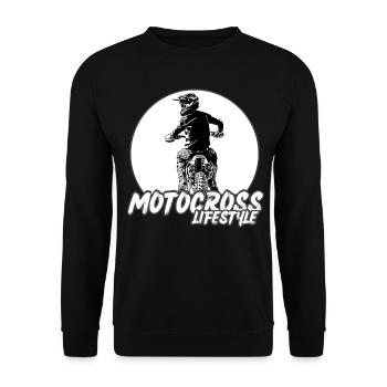 Motocross / Enduro / Freestyle mx / Dirtbike rétro - Sweat-shirt Unisexe - noir - Devant - Alina (178cm) & Michal (187cm)