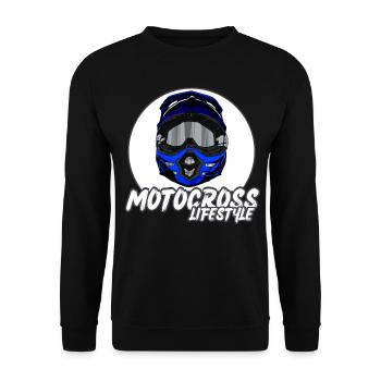 Motocross / Enduro / Freestyle mx / Dirtbike retro - Unisex Sweatshirt - black - Front - Alina (178cm) & Michal (187cm)