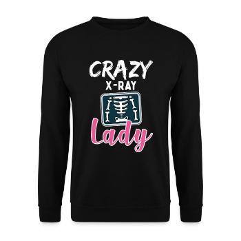 Radiology Crazy X Ray Lady Rad Tech - Unisex Sweatshirt - black - Front - Alina (178cm) & Michal (187cm)