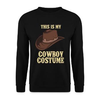 Cowboy Costume Country Western - Unisex Sweatshirt - black - Front - Alina (178cm) & Michal (187cm)